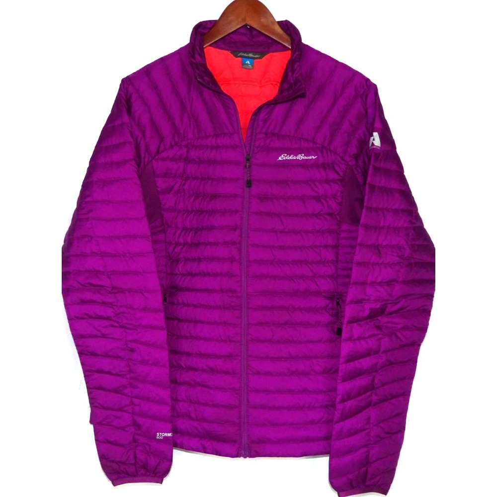 Eddie Bauer First Ascent Storm Down 800 Zip-Up Purple Jacket Women's Large Tall